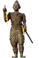 statue du roi Fa Ngum sur une place de Vientiane