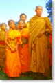 During the That Luang festival in Vientiane (in november)