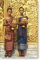 Young girls at the Laotian Pimaye festival in Luang Prabang