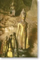Gilded wooden buddhas in Tham Thing - Luang Prabang