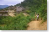 trekking - gate of Koh Nuqui village in the Bokeo province